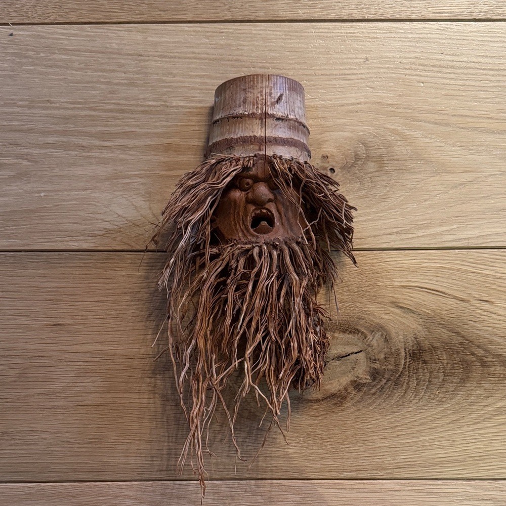 Rustic Wooden Face Wall Hanging